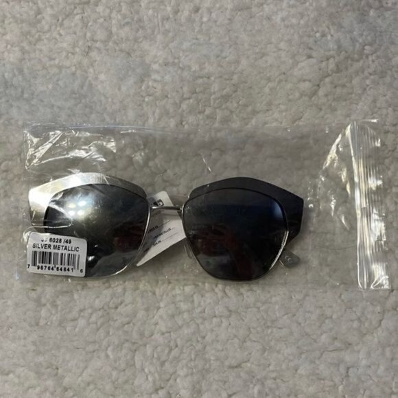 Joe’s Jeans Silver Metallic Sunglasses NWT